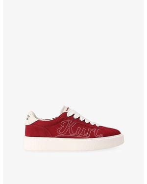 Kurt Geiger Albion Retro Suede Trainers - Red