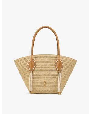 Christian Louboutin Venus Large Raffia Basket Bag - Metallic