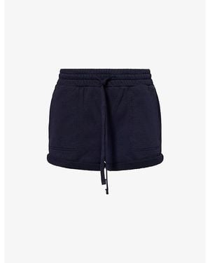 Citizens of Humanity Vivienne Rolled-Cuffs Cotton Shorts - Blue