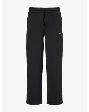 The Couture Club Micro Copyright Logo-Print Cotton Jogging Bottoms - Blue