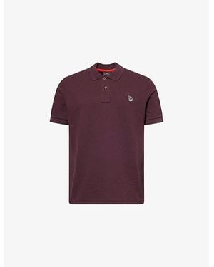 Paul Smith Regular-Fit Zebra Cotton-Pique Polo Shirt - Purple