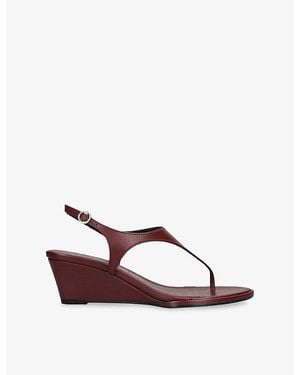 Aeyde Roose Leather Wedge Sandal - Multicolour
