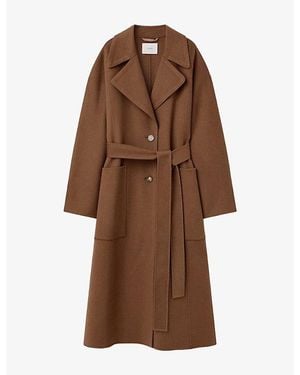 JOSEPH Spencer Double-Faced Wool And Cashmere Coat - Brown