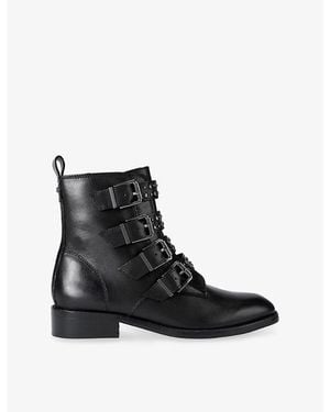 Carvela Kurt Geiger Studio Strap Leather Ankle Boots - Black
