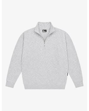 The Kooples Funnel-Neck Half-Zip Cotton Sweatshirt - White