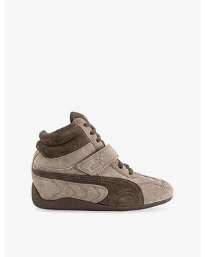 PUMA Speedcat Wedge Suede Sneakers - Brown