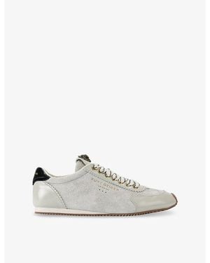 Kurt Geiger Islington Eagle-Embellished Leather Trainers - White