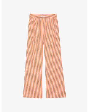 Zadig & Voltaire Poma Stripe-Print Cotton Trousers - Pink