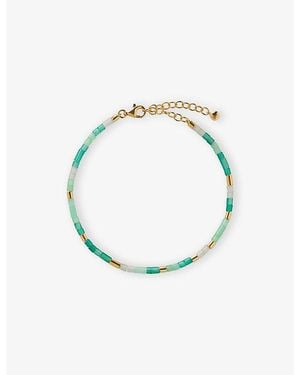 Monica Vinader Delphi Gemstone 18Ct Vermeil And Onyx Beaded Bracelet - Metallic