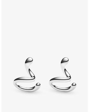 Maria Black Coil Whirl Sterling- Right Ear Cuff&Nbsp - White