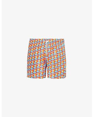 ARRELS Barcelona Sunbathing Rob Wilson Printed Swim Shorts - White