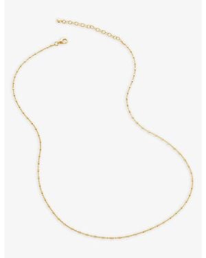 Monica Vinader 18Ct-Plated Vermeil Sterling- Station Chain Necklace - White