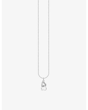 Thomas Sabo Intertwined Hearts Sterling- And Zirconia Pendant Necklace - White