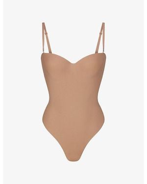 Skims Body Underwire Thong Bodysuit - White