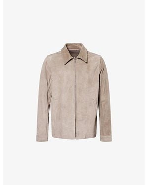 Rick Owens Brad Suede Jacket - Natural
