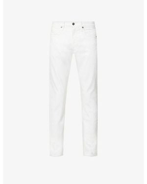 PAIGE Lennox Slim-Fit Stretch-Denim Jeans - White
