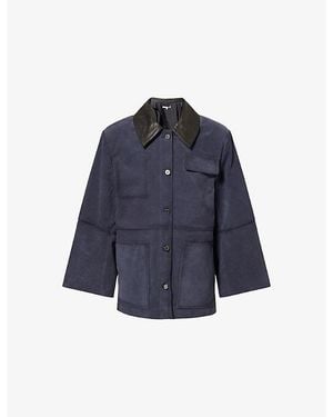 Camilla & Marc Balto Relaxed-Fit Suede Jacket - Blue