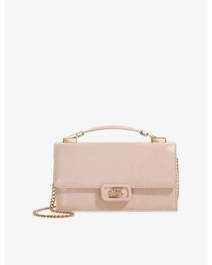 Dune Billed Top-Handle Leather Bag - Pink
