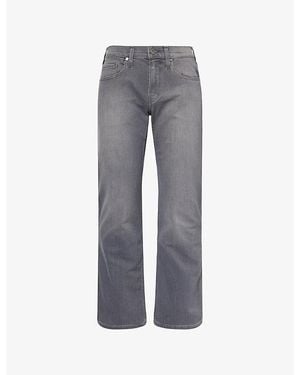 PAIGE Transcend Normandie Straight Stretch-Denim Jeans - Grey
