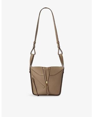 Loewe Hammock Compact Leather Top-Handle Bag - Gray