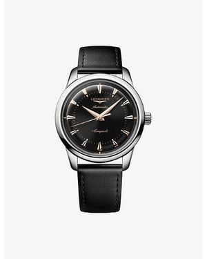 Longines L1.650.4.52.2 Conquest Heritage Stainless-Steel Automatic Watch - Black