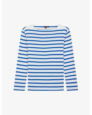 Soeur Katy Stripe Cotton T-Shirt - Blue