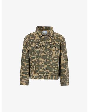 Kidsuper Camouflage-Print Cotton Denim Jacket - Green