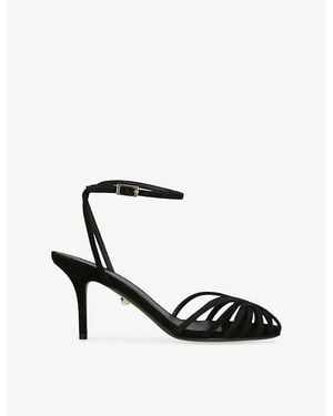 ALEVI Blake 95 Leather Heeled Sandals - Black