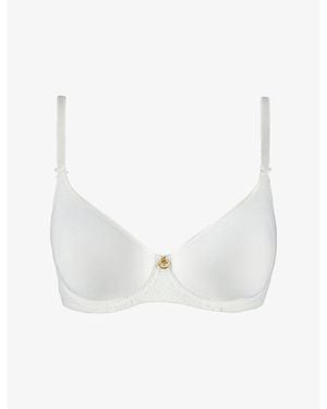 Aubade Rosessence Lace-Trim Stretch-Woven Bra - White