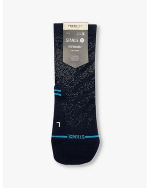 Stance Run Light Branded-Print Stretch-Woven Socks - Blue