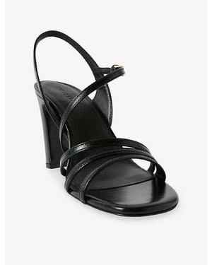Whistles Strappy Block-Heel Leather Sandals - Black