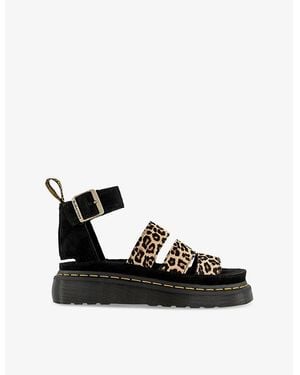 Dr. Martens Clarissa 2 Quad Leather Platform Sandals - Black