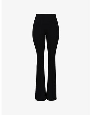 House Of Cb The Fitted Flared-Leg Stretch-Woven Pants Xs (A-C Cup) - Black