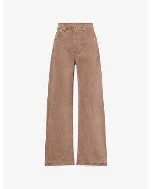 PAIGE Arellia Barrel-Leg Denim Jeans - Natural