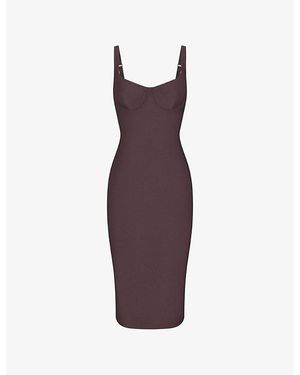 Skims Body Long Jersey Dress - Purple