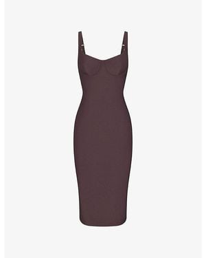 Skims Body Long Jersey Dress - Purple
