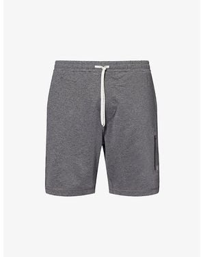 Vuori Sunday Logo-Print Stretch-Woven Shorts - Gray