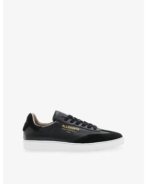 AllSaints Thelma Logo-Embossed Leather Low-Top Trainers - Black