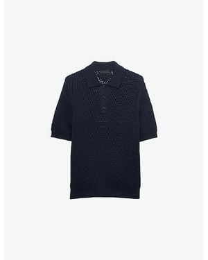 Prada Linen And Cotton Polo Shirt - Blue