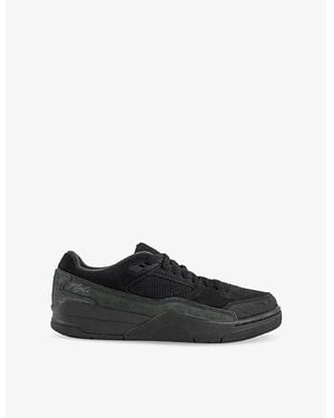 Nike Flight Court Suede And Mesh Trainers - Black