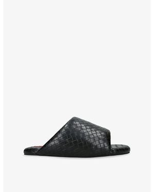 Simon Miller Woven Leather Sliders - Black
