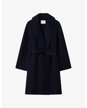 JOSEPH Costana Double-Faced Wool And Cashmere Coat - Blue