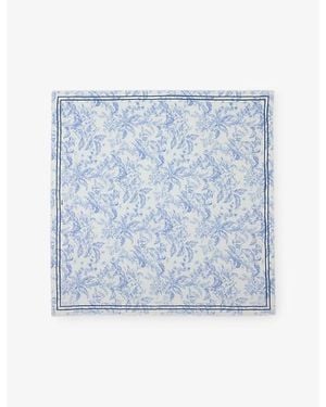 Maje Floral-Print Wool-Blend Shawl - Blue