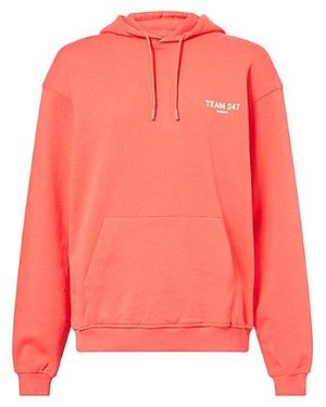 247 BY Represent Team 247 Oversized Cotton-Jersey Hoody - Red