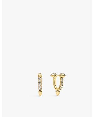 Tiffany & Co. Titan By Pharrell Williams Titan Small 18Ct- And 0.19Ct Brilliant-Cut Diamond Hoop Earrings - Metallic
