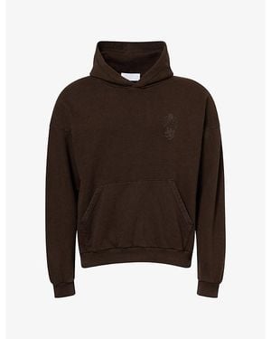 ALEXANDER DIGENOVA Small Crest Cotton Hoody - Brown