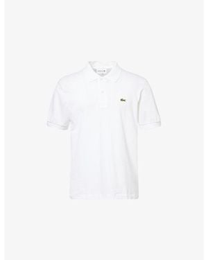 Lacoste Classic-Fit Logo-Embroidered Cotton Polo Shirt - White