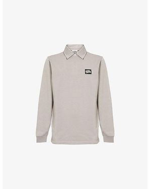 BBCICECREAM Arch Logo Cotton-Jersey Rugby Top - Grey