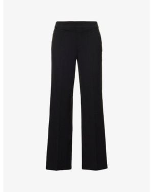 Spanx The Perfect Pant Mid-Rise Wide-Leg Rayon-Blend Trousers - Black