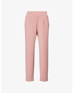 Varley Rolled Cuff Pant 28.5' Tapered-Leg Mid-Rise Stretch-Woven Jogging Bottoms - Pink